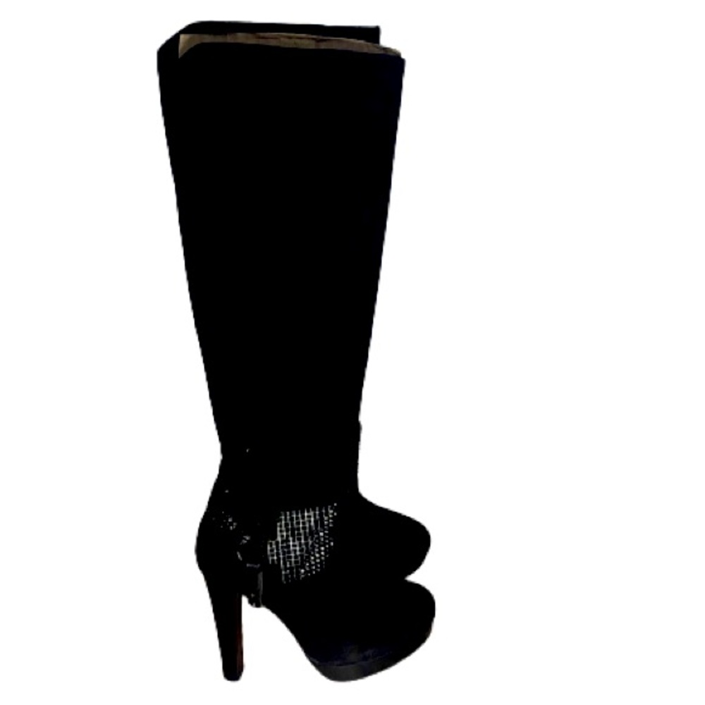 Mare Black Leather Studded
Knee Length Boots Size 6